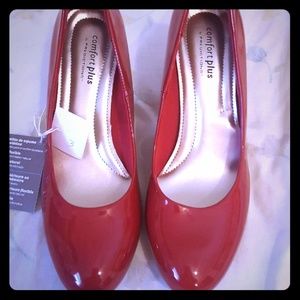 Red comfort plus heels